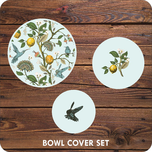 Lemon Birds Bowl Covers